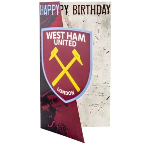 west ham united fc crest birthday card
