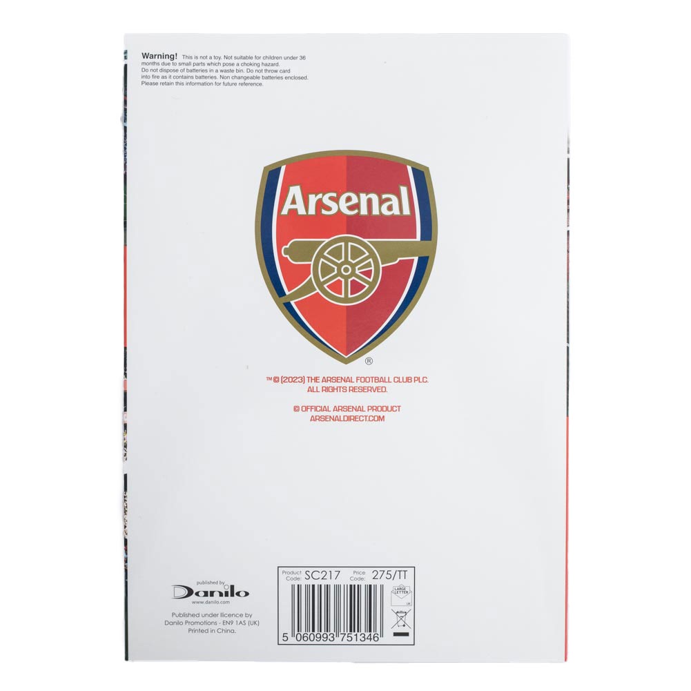 arsenal fc musical birthday card arsenal fc musical birthday card