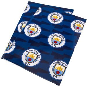 manchester city fc text gift wrap