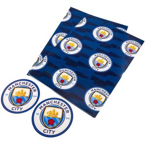 manchester city fc text gift wrap