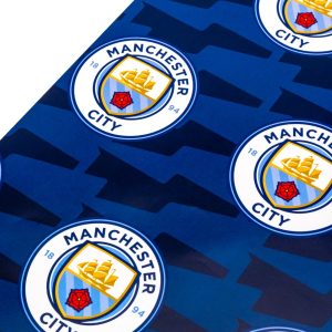 manchester city fc text gift wrap