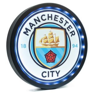 manchester city fc metal led logo sign