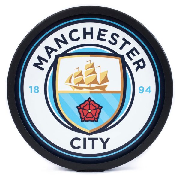 manchester city fc metal led logo sign