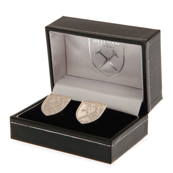 west ham united fc sterling silver crest cufflinks
