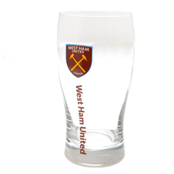 west ham united fc tulip pint glass