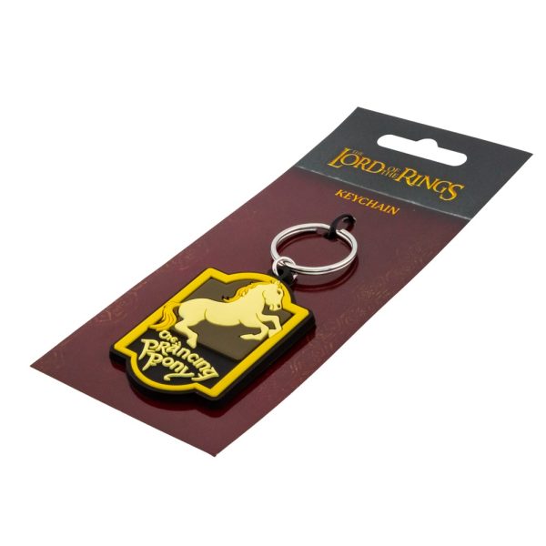 the lord of the rings prancing pony pvc keyring