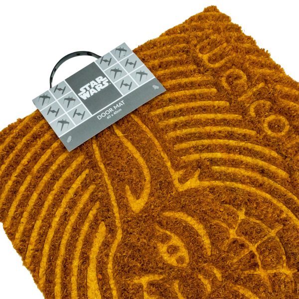 star wars embossed doormat yoda