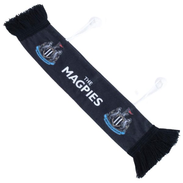 newcastle united fc mini magpies car scarf