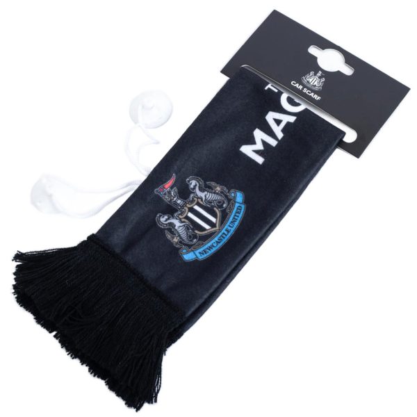 newcastle united fc mini magpies car scarf