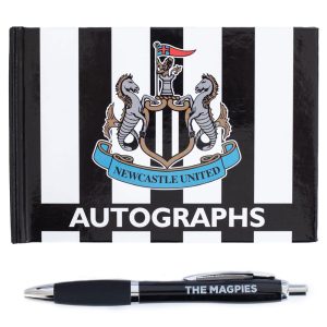 newcastle united fc autograph book & pen