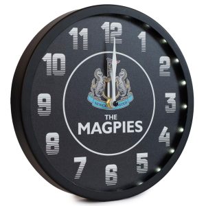 newcastle united fc led magpies wall clock