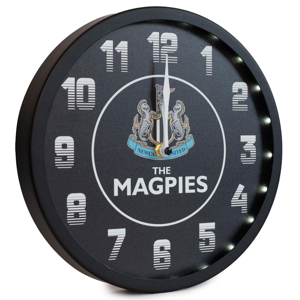 newcastle united fc led magpies wall clock newcastle united fc led magpies wall clock