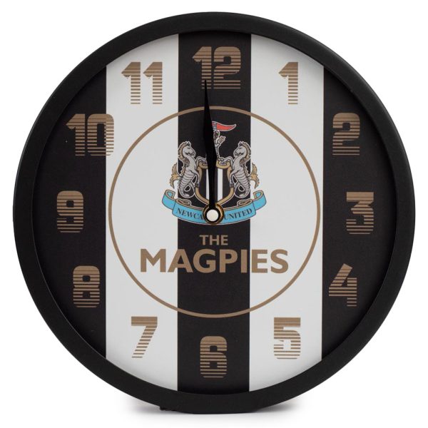 newcastle united fc led stripe wall clock