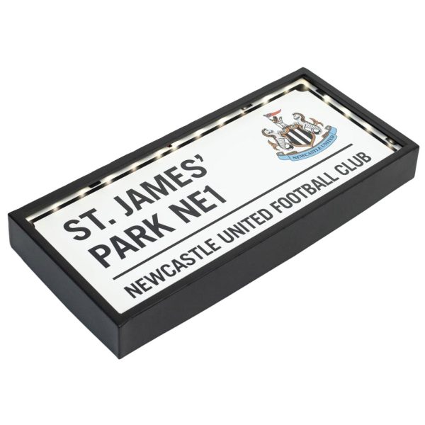 newcastle united fc metal led street sign