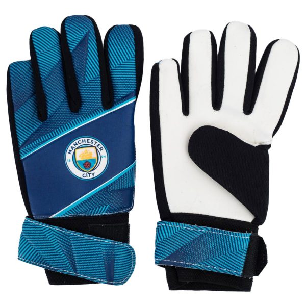 manchester city fc fuse goalkeeper gloves kids