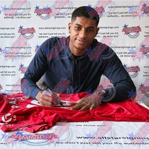 manchester united fc bruno fernandes & rashford signed shirts (d