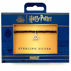 harry potter stone bracelet with sterling silver charm deathly h