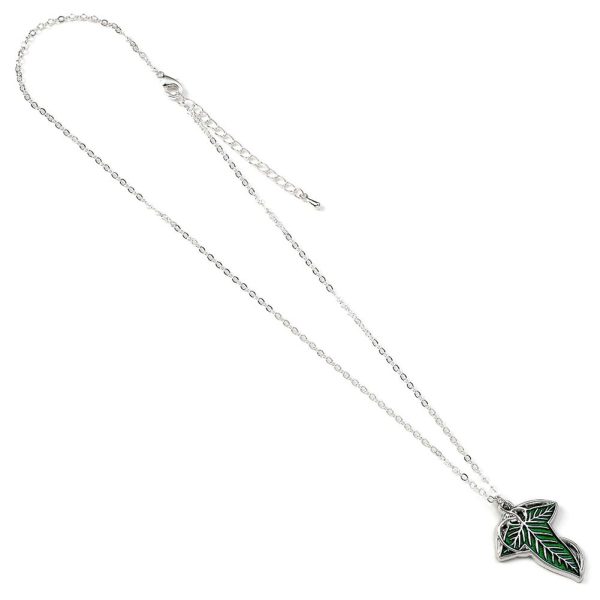the lord of the rings silver plated necklace leaf of lorien