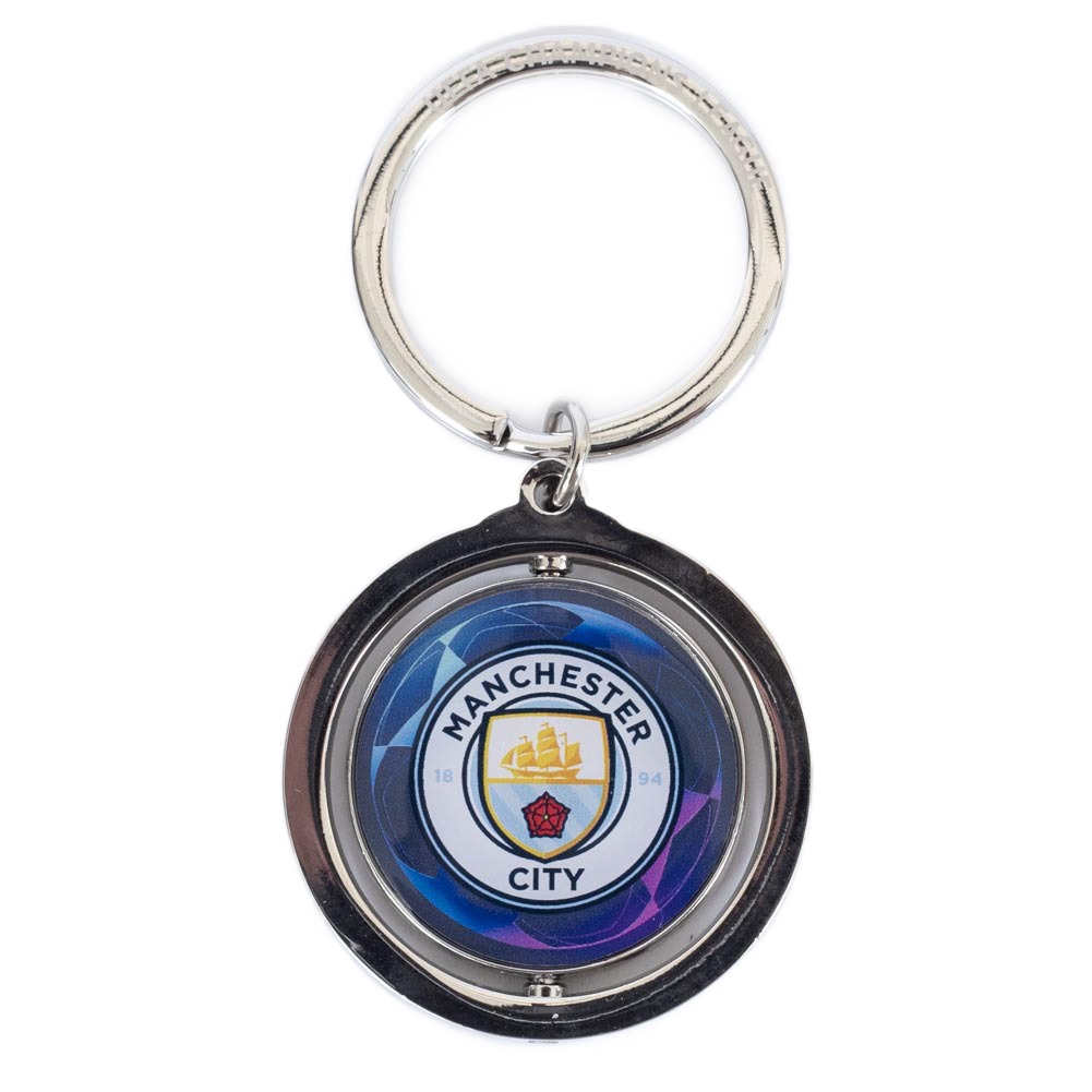 manchester city fc ucl spinner keyring manchester city fc ucl spinner keyring