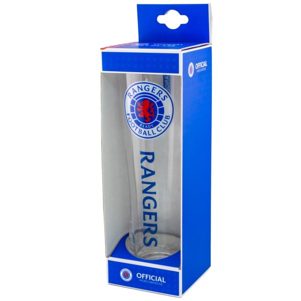 rangers fc tall beer glass