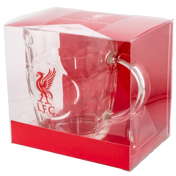 liverpool fc dimple glass tankard