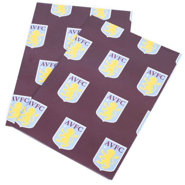 aston villa fc text gift wrap