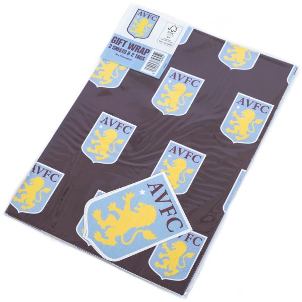 aston villa fc text gift wrap