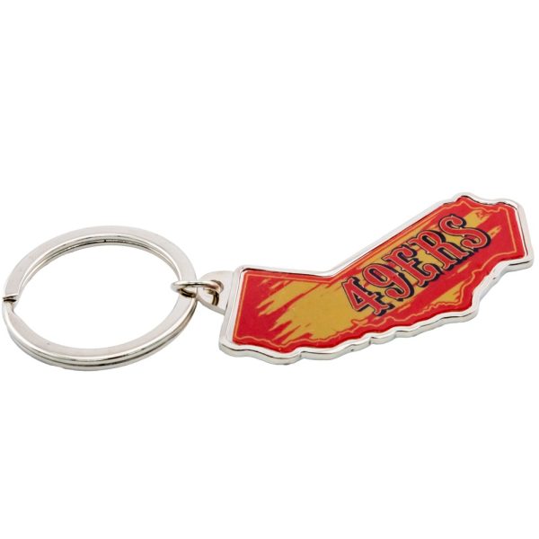 san francisco 49ers state shape keyring