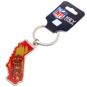 san francisco 49ers state shape keyring