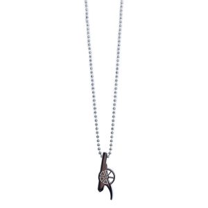 arsenal fc stainless steel cannon pendant & chain