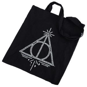 harry potter deathly hallows canvas tote bag