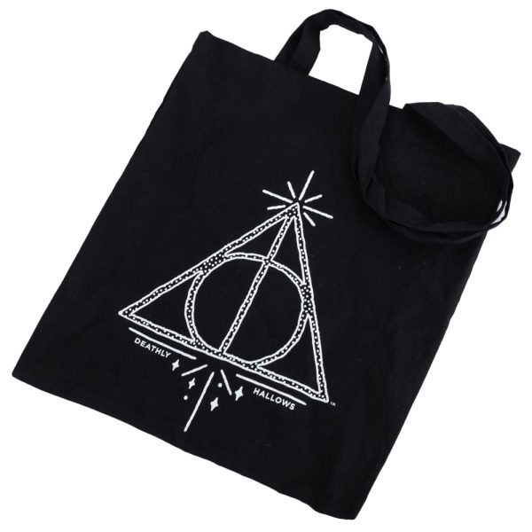 harry potter deathly hallows canvas tote bag