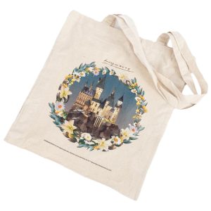 harry potter hogwarts castle canvas tote bag