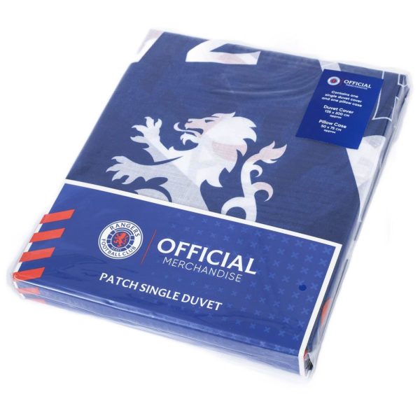 rangers fc patch single duvet set