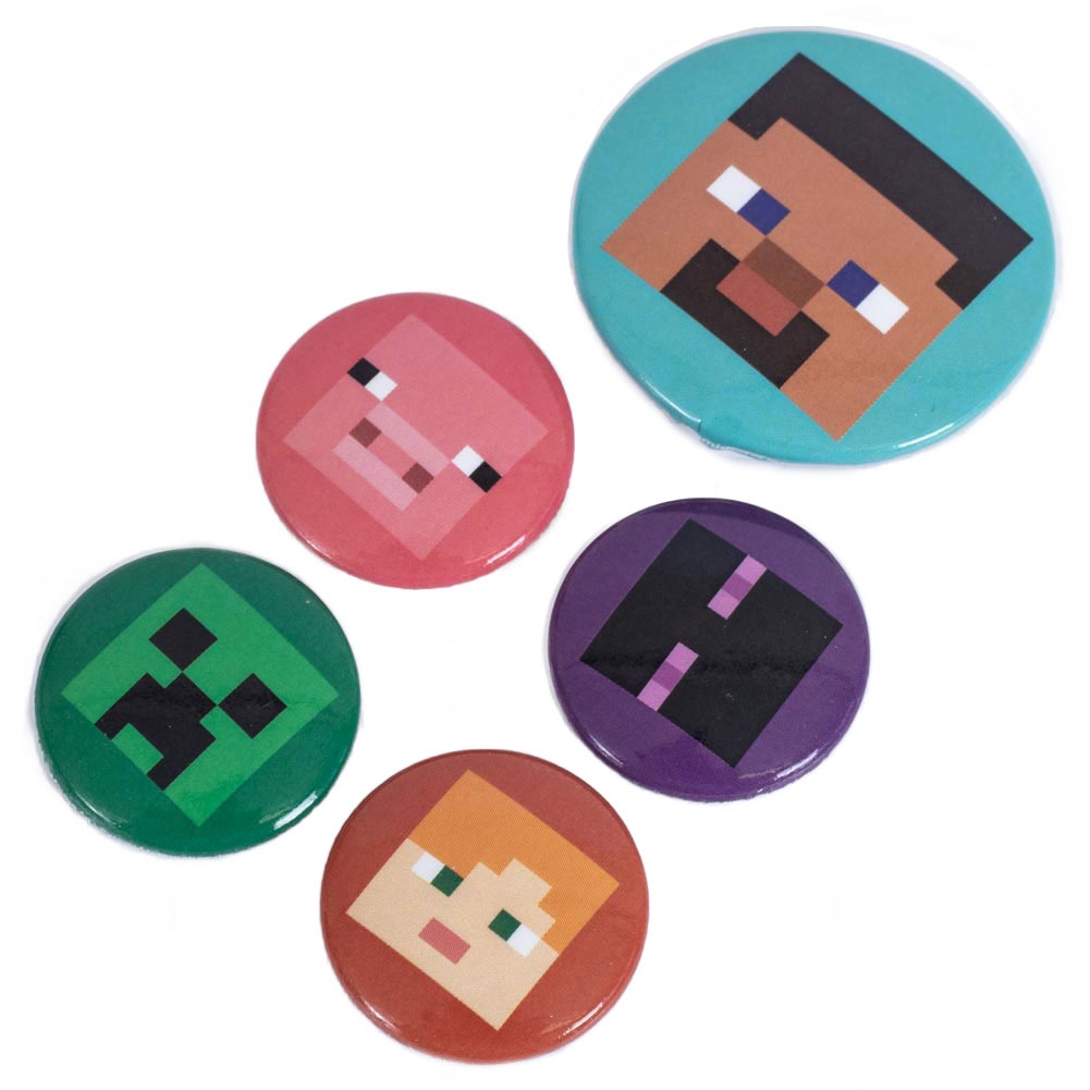 minecraft button badge set minecraft button badge set