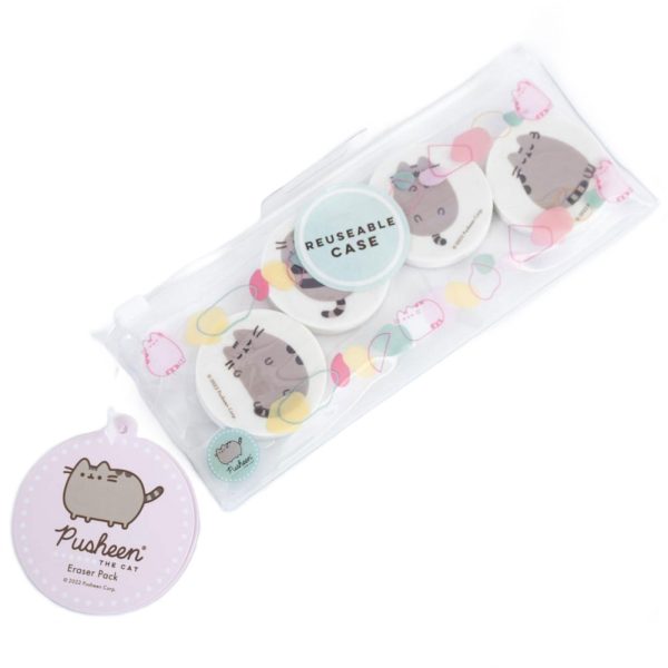 pusheen 4pk eraser set