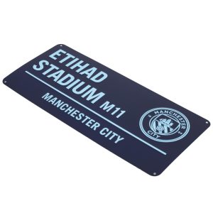 manchester city fc two tone street sign