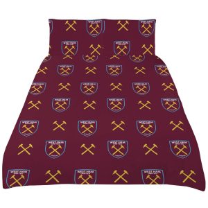 west ham united fc colour split king duvet set