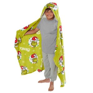 the grinch youths hooded blanket