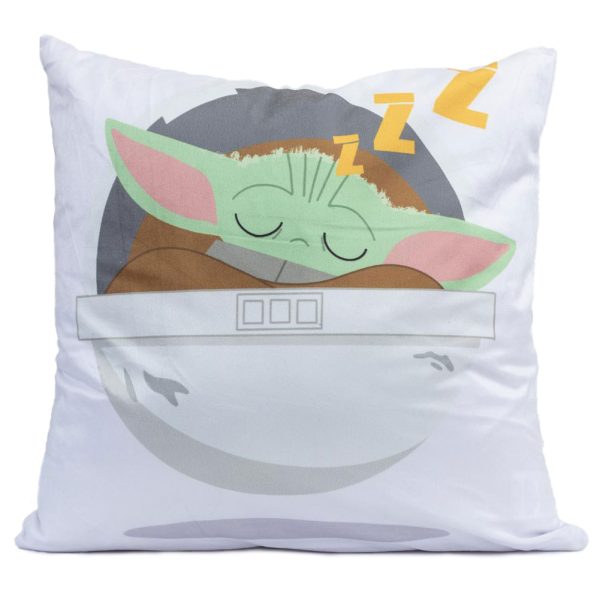 star wars: the mandalorian grogu velvet feel cushion