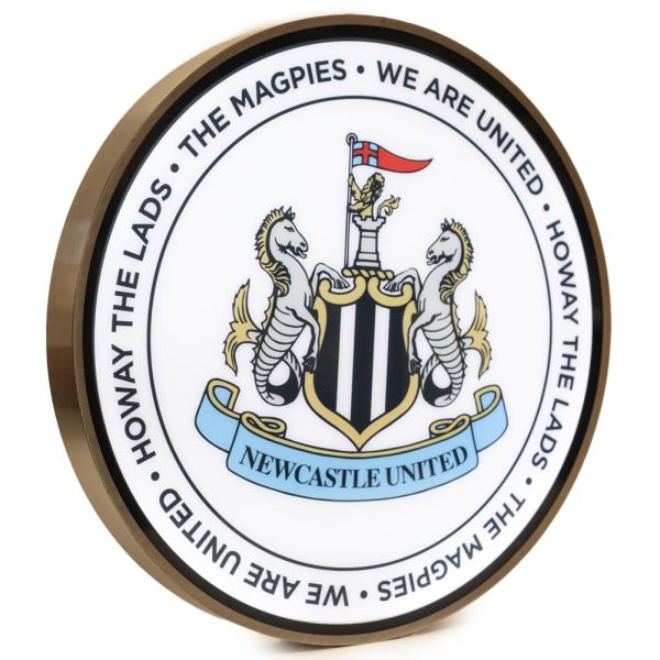 newcastle united fc 12 inch led wall light