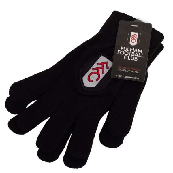 fulham fc knitted gloves junior