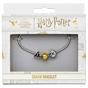 harry potter silver plated bead charm bracelet