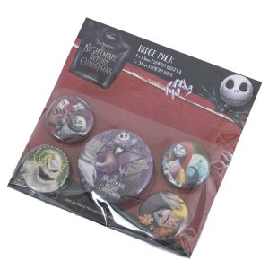 the nightmare before christmas button badge set