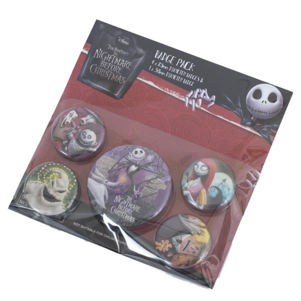 the nightmare before christmas button badge set