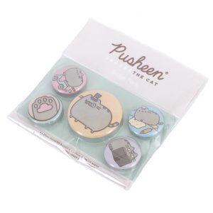 pusheen fancy button badge set