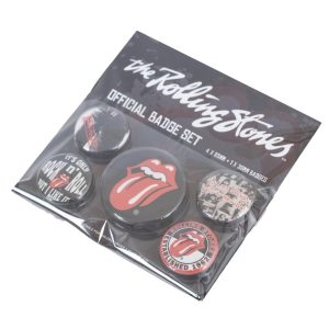 the rolling stones classic button badge set