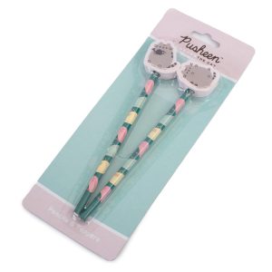 pusheen 2pk pencil & topper set