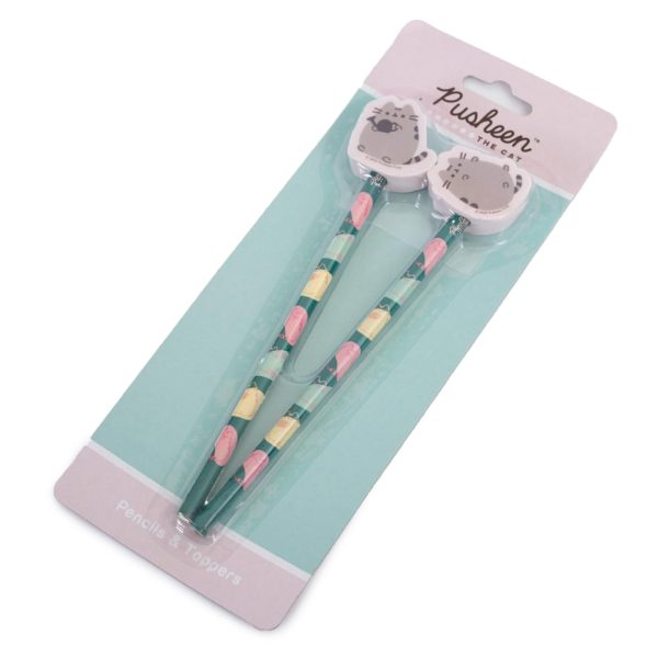 pusheen 2pk pencil & topper set