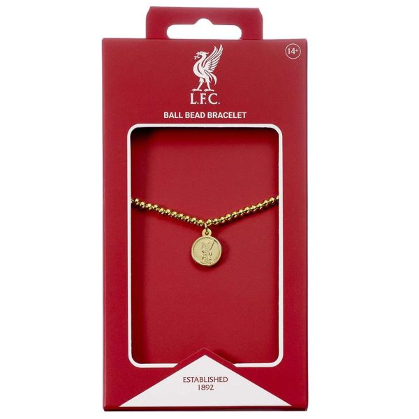liverpool fc gold finish bead bracelet